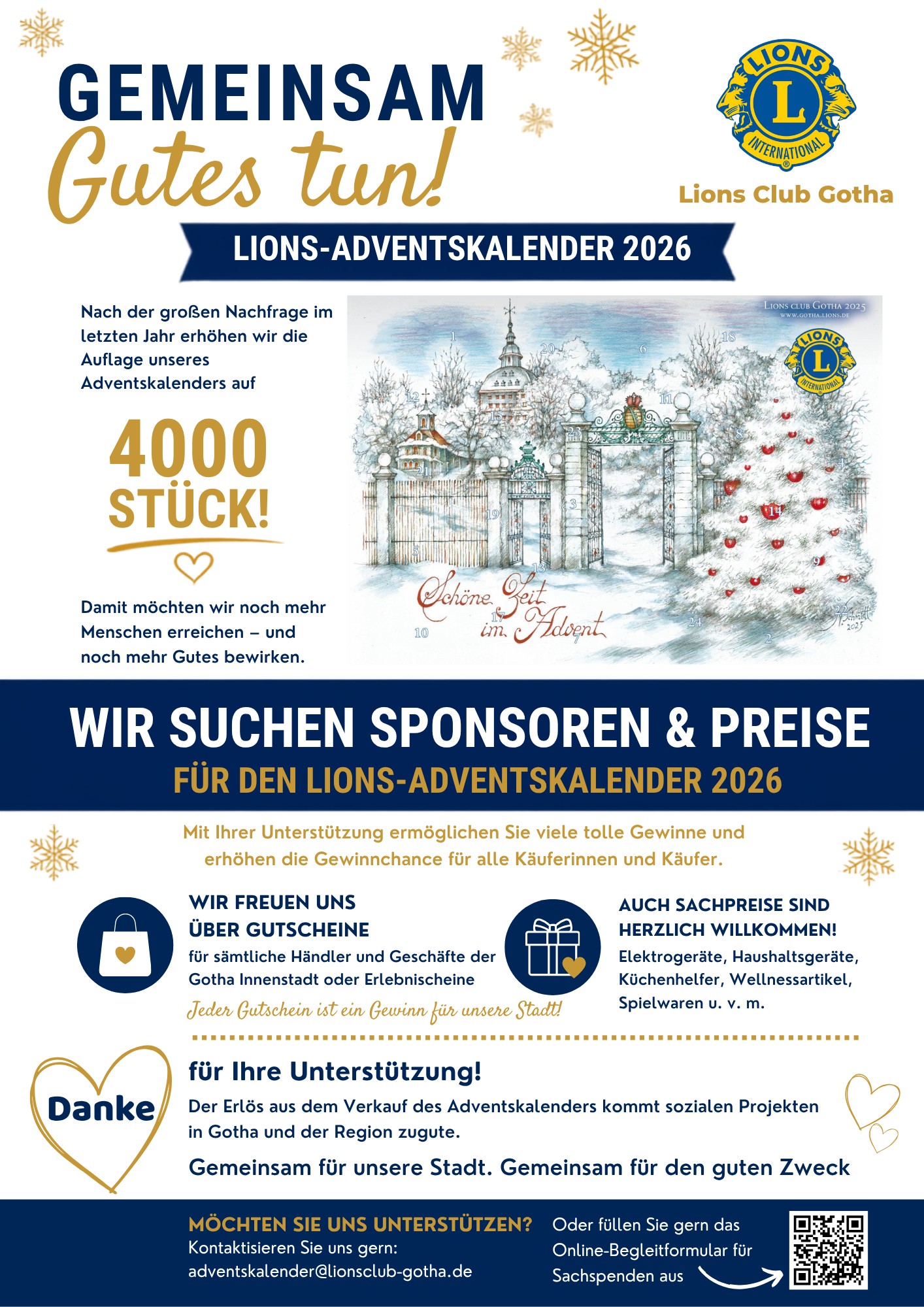 LIONS Adventskalender 2026 - Sponsorensuche